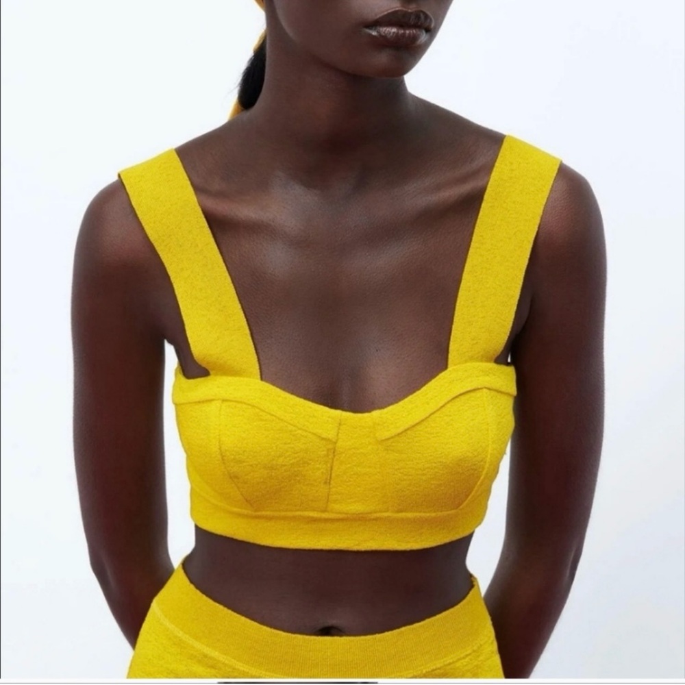 Zara Vibrant Yellow Crop Top